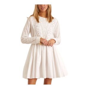 MERLETTE Vlinder Dress in White 100% cotton size M